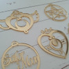 Esferas Sailor Moon Acrilico Dorado Pack X6 Unidades Navidad 6