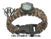 Pulsera De Cordon Tactico 550 Camufado C Brujula Pedernal 0