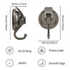 Ganchos De Baño, Cocina Con Ventosa Al Vacio, 4u. Negro Gun 1