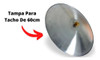 Paella Aço Carbono 60cm + Tampa Tipo Disco De Arado Rustico 1 Paella Aço Carbono 60cm + Tampa Tipo Disco De Arado Rustico 1