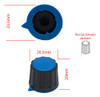 10 Perillas Potenciometro 23x20mm Eje Estriado 6mm Azul 2