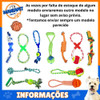 4 Brinquedo Pet Corda Resistente Interativo Cachorro Forte 5