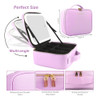 Wangselect Bolsa De Maquillaje Con Espejo Y Luz, S Y Morado 1