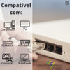 Cabo Rede Crimpado Cat5e Cobreado Branco 6 Mts Com Capa 4
