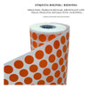 Etiqueta Selo Bolinha Colorida 13mm  Laranja / Com 10.000 1