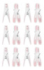 Prendedor De Roupa Formato Anatomico Rosa Kit 12un 1