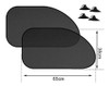 Kit Cortinas Parasoles Parabrisa 150x60cm Ventanilla 65x38cm 4