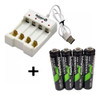 Pilas Recargables Aaa Set X4 Maxday 2800 Mah + Cargador Usb 1