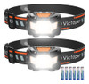 Victoper Headlamp 2 Pack, 4 Modos Red Light Head Lamp Alimen 0 Victoper Headlamp 2 Pack, 4 Modos Red Light Head Lamp Alimen 0
