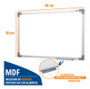 Lousa Quadro Branco Alumínio 0,3m X 0,4m 4 Canetas Apagador 1