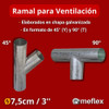 Ramal De 3 Pulgadas T (90°) / Y (45°) De Chapa Galvanizada 2