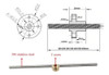 Kit Fuso Tr8 600mm Passo 2 + Kp08 + Acoplamento 6.35mm X 8mm 3