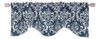Rlf Casa Royal Damask En Forma De Valance Navy 0