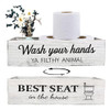 Caja De Decoración De Baño Cuffup, 2 Lados De Carteles Diver 0 Caja De Decoración De Baño Cuffup, 2 Lados De Carteles Diver 0