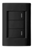 Llave De Luz Armada Kalop Civil 2 Puntos Negro 0