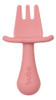Kit Talher Silicone Garfo E Colher Introdução Alimentar Rosa 1