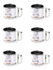 Kit 6 Caneca Polvilhador Peneira Inox Manual Açúcar Farinha 0
