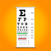 Escala De Snellen Optométrica Teste Visão Banner 28x60cm 1