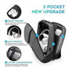 Mochila Impermeable Con Usb Gris (tres Bolsillos) 1