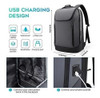 Mochila Impermeable Con Usb Gris (tres Bolsillos) 4
