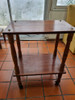 Mesa Auxiliar De Madera Con Ruedas De Dos Pisos 0