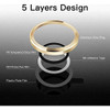 3 Protectores Individual De Camara P/iPhone 13 Pro Dorado 2