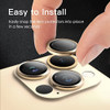 3 Protectores Individual De Camara P/iPhone 13 Pro Dorado 6