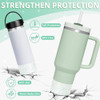 Funda Para Vaso Termico Stanley Silicona Transp  Sequin Gree 2