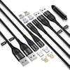Cable De Carga Magnético 3 En 1, Cable Usb Multiimán Ykz Par 0