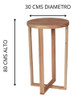 Mesa De Arrime Paraiso Maciza 30 Cms Diam 80 Alto Carilux 1