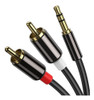 Cable Stereo Miniplug A Doble Rca 2 Metros Premium 0