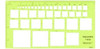 Westcott T-828 Plantilla Con Cuadrados Transparentes 0