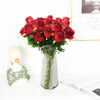 15 Flores Artificiales Rosas Rojas 3