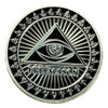 Robmar Moneda Masonica El Ojo Que Todo Lo Ve Bañado En Plata 0