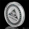 Robmar Moneda Masonica El Ojo Que Todo Lo Ve Bañado En Plata 5