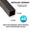 Barra Metalon 15x15 Tubo Quadrado Aço 1 Peça De 1m 2