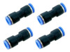 (4 Peças) União Emenda Reta Pu 6mm Pneumática Engate Rápido 1