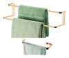 Kit Suporte Porta Toalha Banho Duplo Parede Banheiro Rose 0