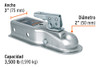 Enganche Truper P/trailer Completo Acople + Bocha Máx 1580kg 3