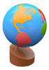 Juego De Enseñanza Geográfica Montessori: Globo Y Papel De L 5