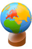 Juego De Enseñanza Geográfica Montessori: Globo Y Papel De L 6