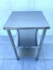 Bancada Inox Rodinhas 50x50 Mesa Com Rodizio 2 Prateleiras 4