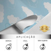 Papel De Parede Infantil Nuvem Nuvens Lavavel Quarto Azul 3m 5