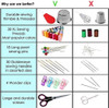 Kit De Costura Multifunções 100pcs Kit De Linha De Agulhas 4