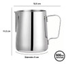 Jarra De Leche Con Mango Acero Inoxidable 600ml Cafe Pettish 1