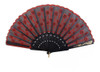 2x Leque De Mão Dobrável Espanhol Seda Bordado Lantejoulas 7