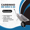 Carriola De Mão 2 Unidades Para Pedreiro Extra Forte 60l 4