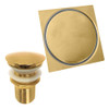 Ralo 10x10 Inox Dourado E Ralo Pia Banheiro Click 1 1/4 Kit 0