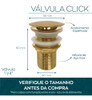 Ralo 10x10 Inox Dourado E Ralo Pia Banheiro Click 1 1/4 Kit 4
