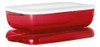 Tupperware Tigela Microplus Retangular 1,7 L. Vermelho 1